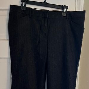 black trouser with teal and metallic pinstripe - Dana Buchman